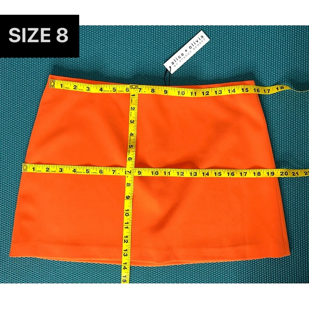 Alice + Olivia Rubi Orange Micro Mini Skirt